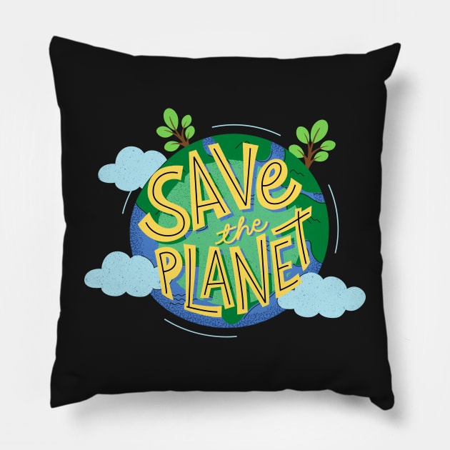 Save The Planet - Gift For Environmentalist, Conservationist - Global Warming, Recycle, It Was Here First, Environmental, Owes, The World Pillow by Famgift