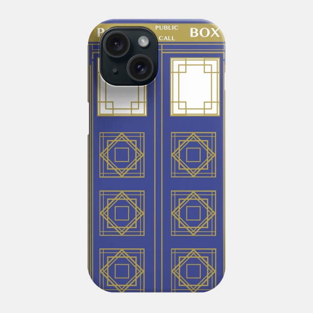 Art Deco Tardis Phone Case by OmerNaor316