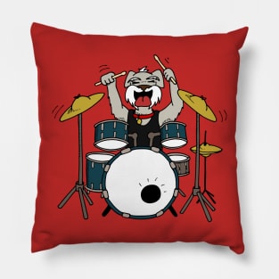 Drumming Schnauzer Dog Pillow