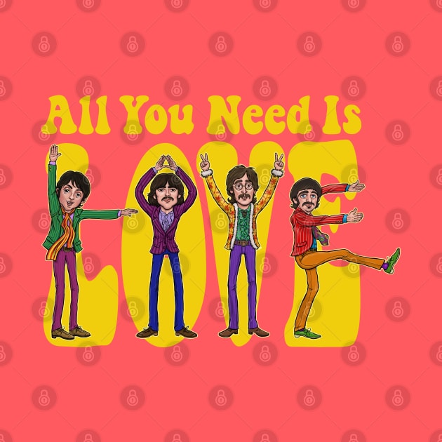 All You Need Is Love - Yellow by mcillustrator