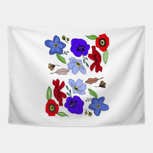 Floral Vibrance Tapestry