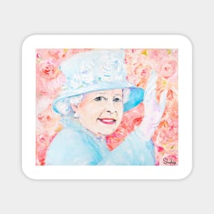 Queen Elizabeth In Roses Magnet