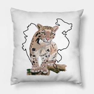 beautiful Snow leopard Pillow