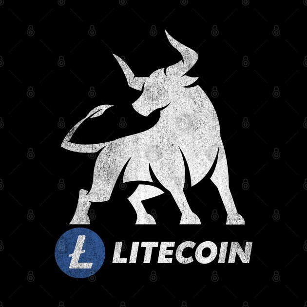 Bull Market Litecoin Lite Coin LTC To The Moon Crypto Token Cryptocurrency Wallet Birthday Gift For Men Women Kids by Thingking About