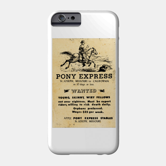 Pony Express Recruitment For Riders Wild West Poster Design