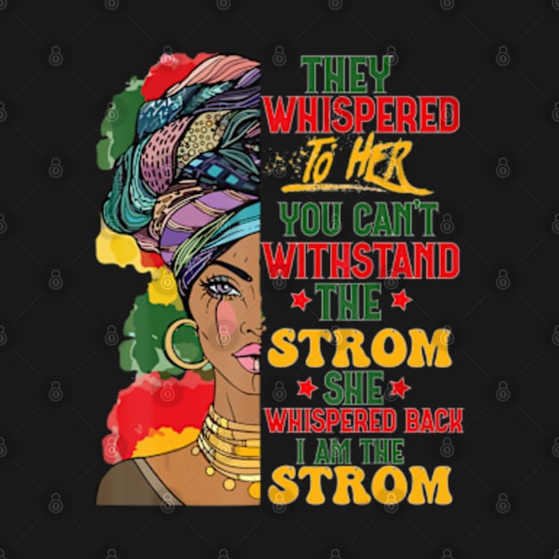 Black History Month African Woman Afro I Am The Storm by marchizano