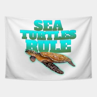 Sea turtle t-shirt designs Tapestry