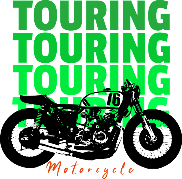 Touring Motorcyle Kids T-Shirt by rizwanahmedr