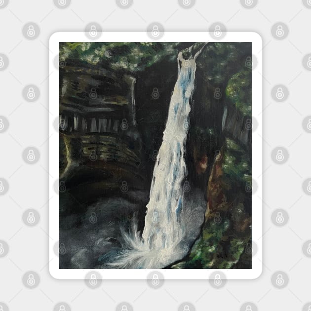 Waterfall in Oil Magnet by Lady Lilac