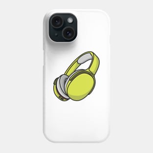 Wireless Headphone Sticker for Games and Music vector illustration. Sports and recreation or technology object icon concept. Sports headphone sticker vector design with shadow. Phone Case