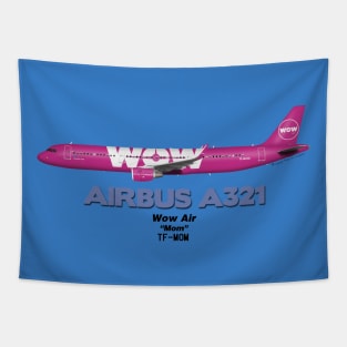 Airbus A321 - Wow Air "Mom" Tapestry