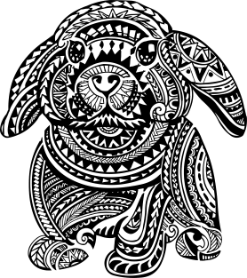 Polynesian Bunny Magnet