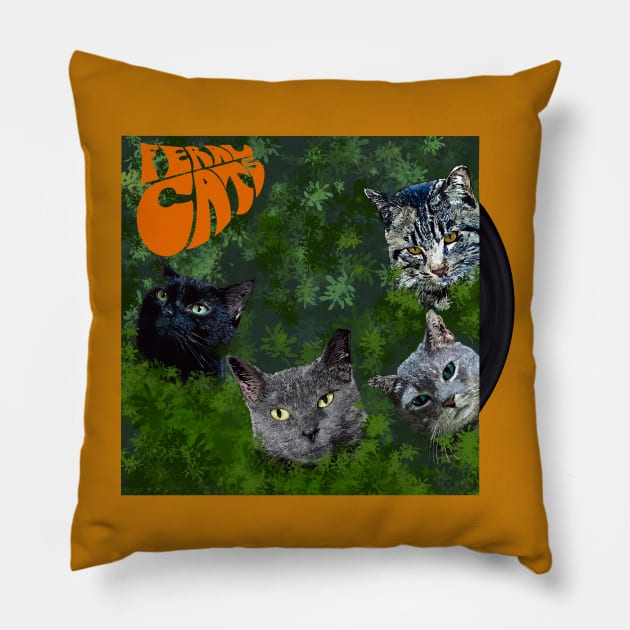 Rubber Soul Cats Pillow by TAP4242