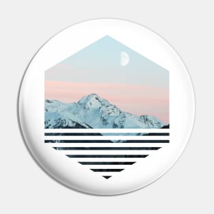 Pink sky and white mountains Pin