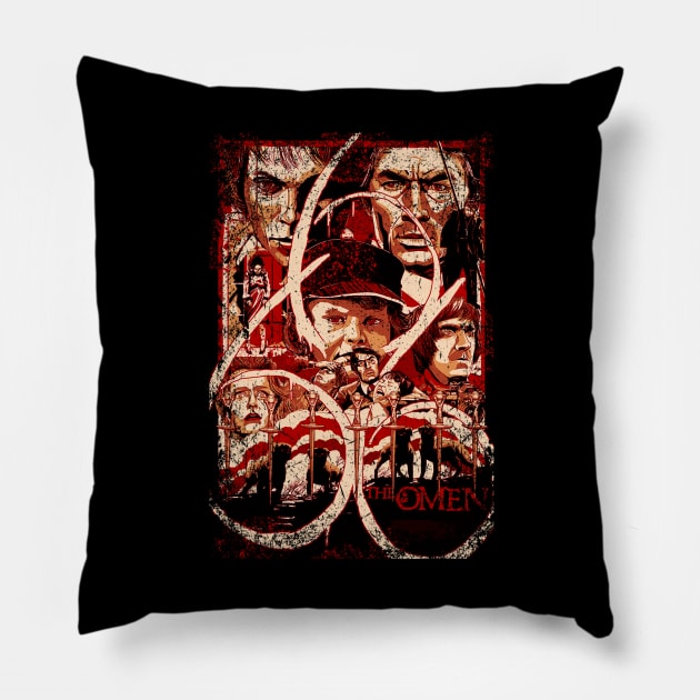 Ave Satani The Omen T-Shirt - Channel the Chilling Chant Pillow by Iron Astronaut