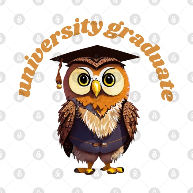 University graduate cartoon owl by Project Charlie