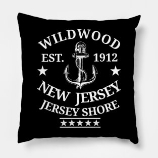 WILDWOOD EST. 1912 New Jersey Jersey Shore Pillow