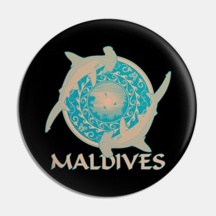 Maldives Hammerhead sharks Pin