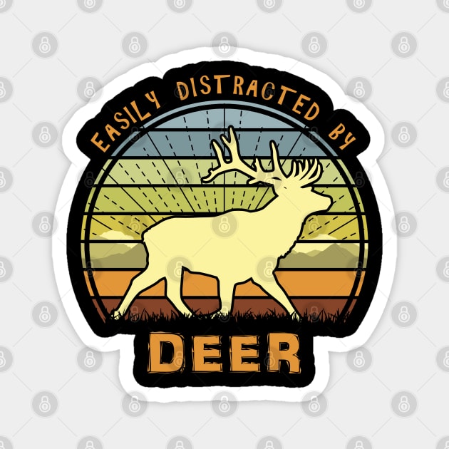 Easily Distracted By Deer Magnet by Nerd_art