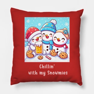 snowman christmas kawaii Pillow