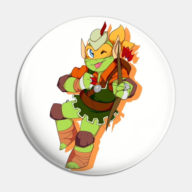 Mikey the Elven Thief Pin by Beansprout Doodles