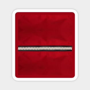 royal red zipper Magnet
