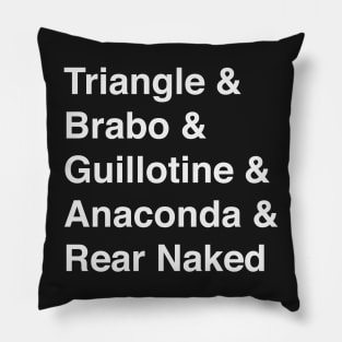 BJJ Choke Helvetica List Pillow