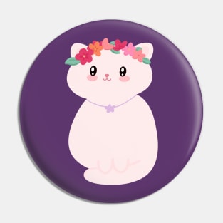 Shy cat with pretty flower crown Pin