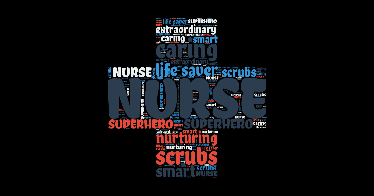 Nurse Word Cloud Nurses Sticker TeePublic