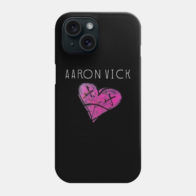 I 💜 AaronVick (White Font) Phone Case by AaronVick