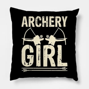 Archery Girl,  Womens Archery Player Pillow