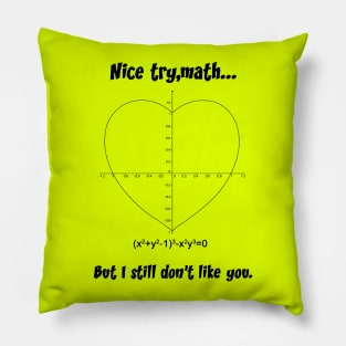 Nice try, math! Pillow