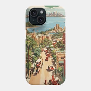 Sydney Australia Vintage Travel Poster Tourism Phone Case