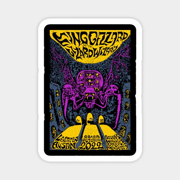 King Gizzard & Lizard Wizard Spider Magnet by demarsi anarsak