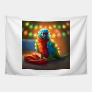 Cute Parrot Drawing Tapestry