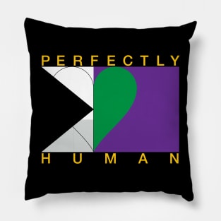 Perfectly Human - Demiromantic/Demisexual Pride Flag Pillow