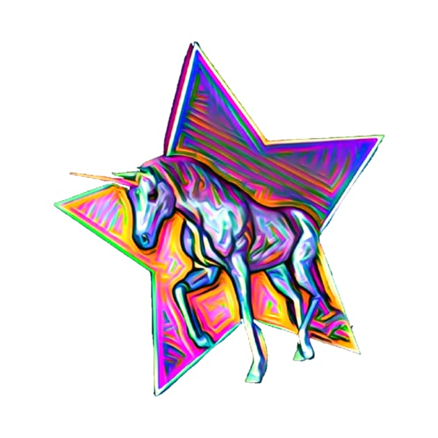 Abstract Unicorn Art by AlondraHanley