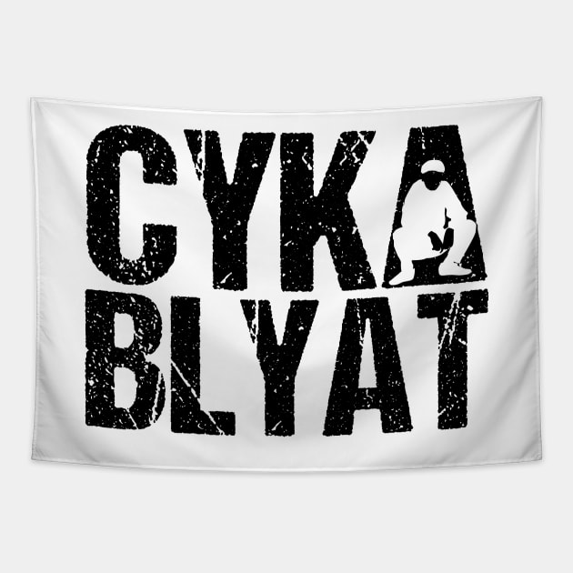 cyka blyat - slav squat Tapestry by Slavstuff