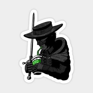 zorro, masked hero. justice and coffee for all. Magnet