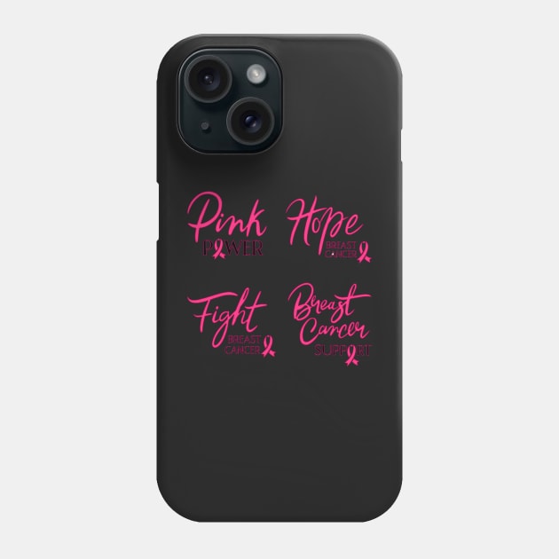 In October We Wear Pink Breast Cancer Awareness Survivor Phone Case by Goods-by-Jojo