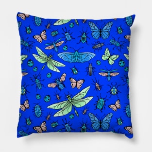 Pretty bugs, butterflies and dragonflies pattern Pillow