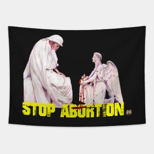 Stop Abortion Jesus Weeps Pro Life Vida Tapestry