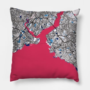 Istanbul - Turkey MilkTea City Map Pillow