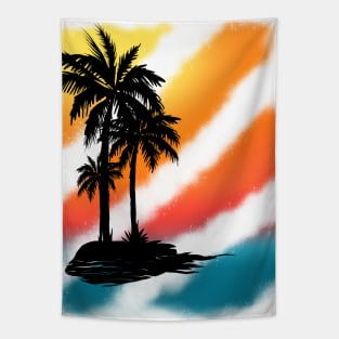 Sunset Silhouette Tapestry