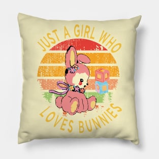 just a girl who loves bunnies Pillow