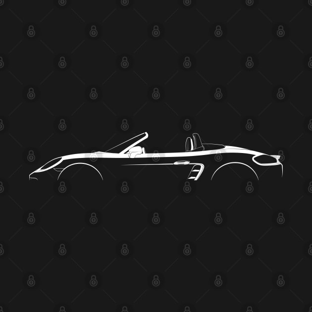 Porsche 718 Boxster (982) Silhouette by Car-Silhouettes
