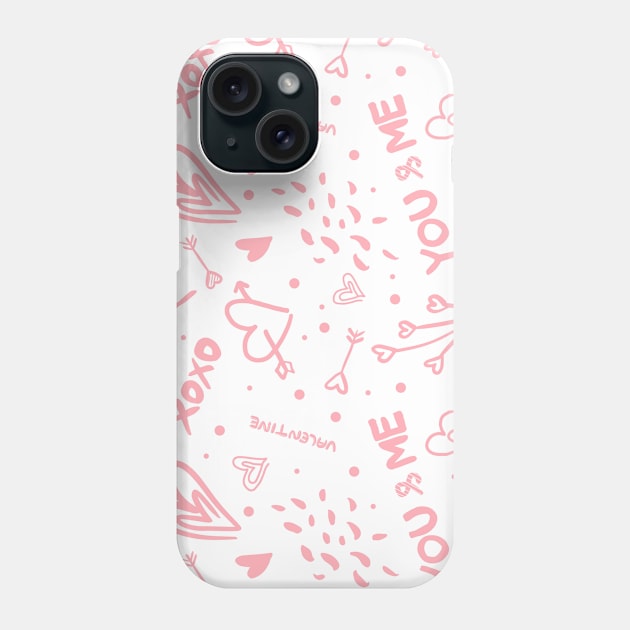 You & Me Valentine Phone Case by purplegorilladesign23@gmail.com