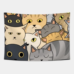 Funny Cats Faces, Playful Kittens for Cat Lovers Tapestry