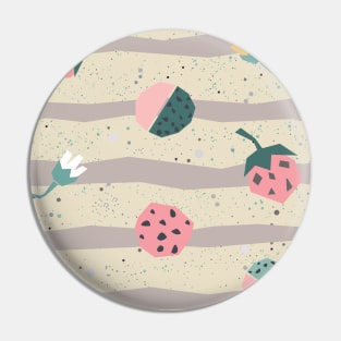 Abstract Strawberry Pin