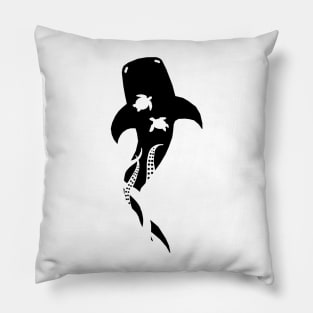 Whale negative Pillow